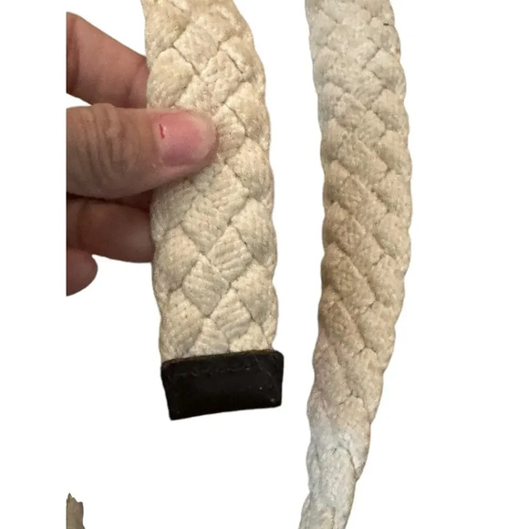 J. Crew White Woven Rope Belt Size Medium - Picture 3 of 4